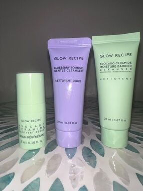 Glow Recipe Mini Skincare Set Avocado Ceramide + Blueberry Cleanser
